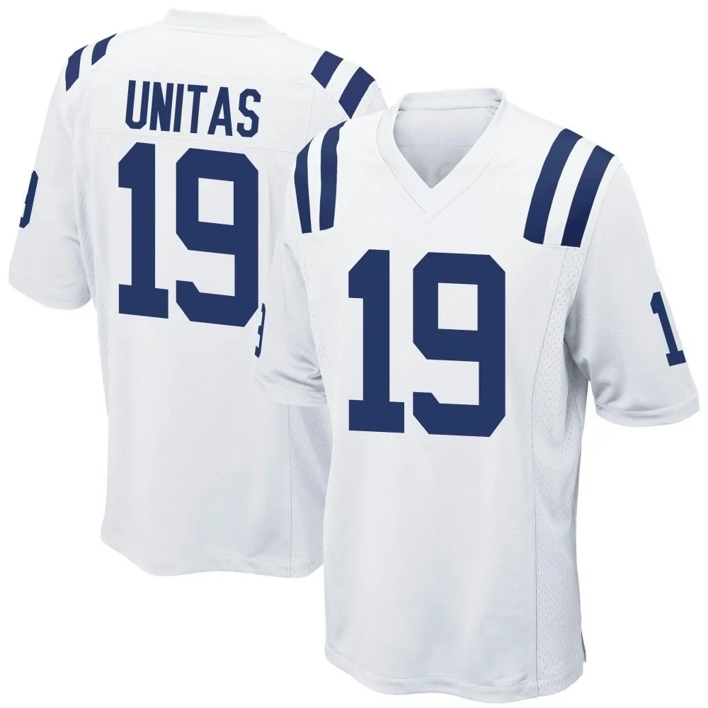 Men's Indianapolis Colts Johnny Unitas Nike Game White Jersey Men's Indianapolis Colts Johnny Unitas Nike Game White Jersey