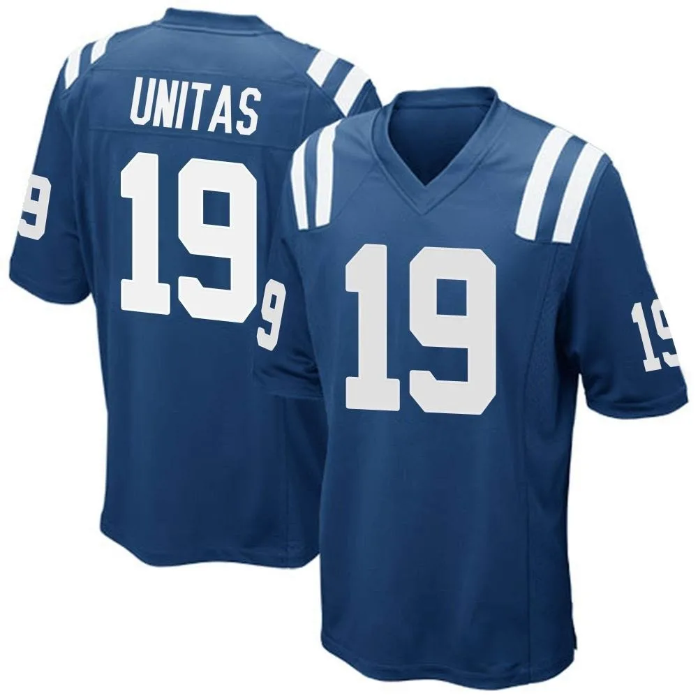 Men's Indianapolis Colts Johnny Unitas Nike Team Color Game Royal Blue Jersey Men's Indianapolis Colts Johnny Unitas Nike Team Color Game Royal Blue Jersey