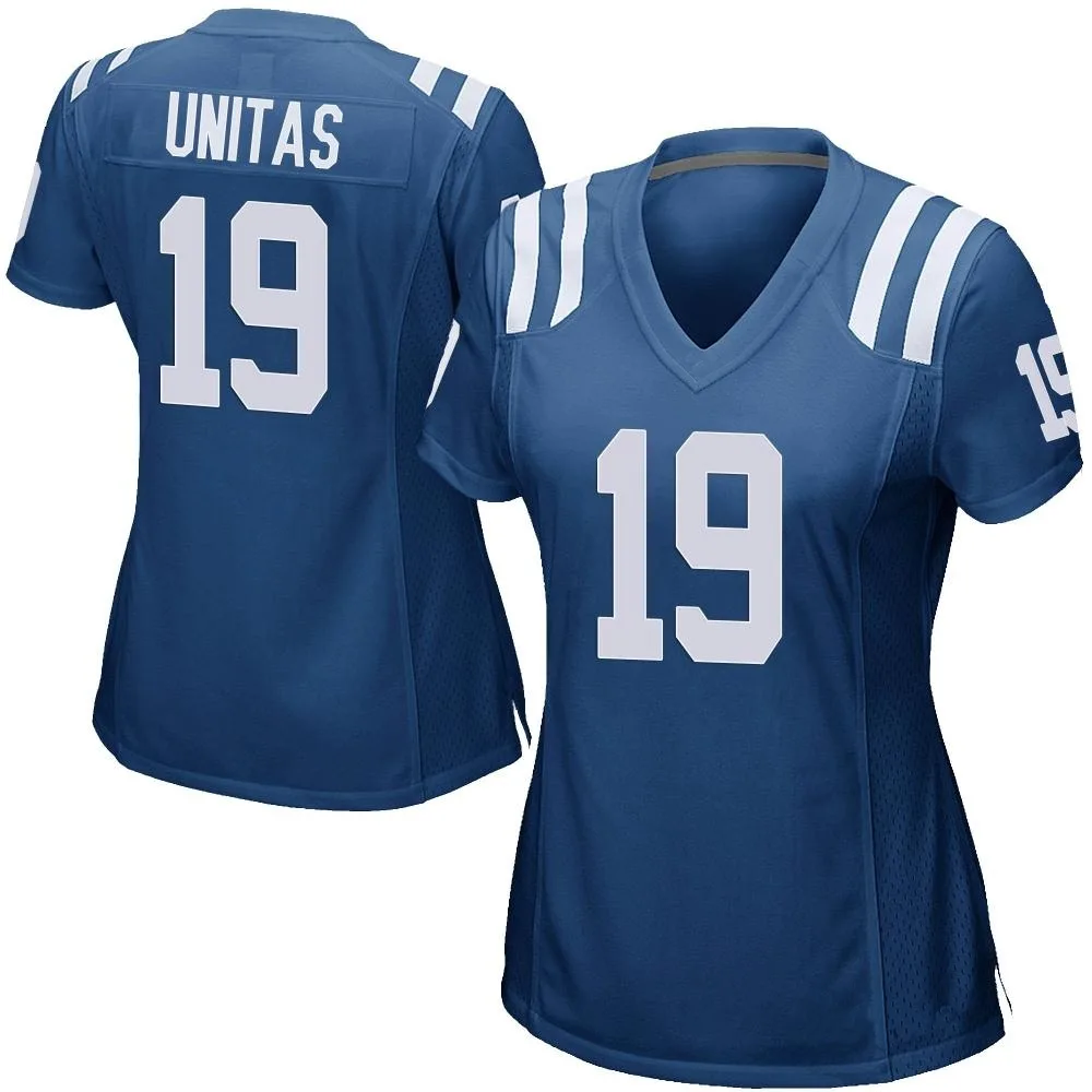 Women's Indianapolis Colts Johnny Unitas Nike Team Color Game Royal Blue Jersey Women's Indianapolis Colts Johnny Unitas Nike Team Color Game Royal Blue Jersey