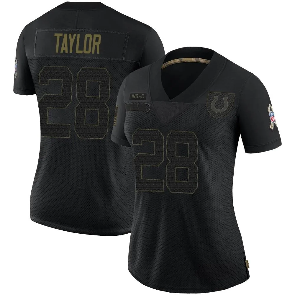 Women's Indianapolis Colts Jonathan Taylor Nike 2020 Salute To Service Limited Black Jersey Women's Indianapolis Colts Jonathan Taylor Nike 2020 Salute To Service Limited Black Jersey