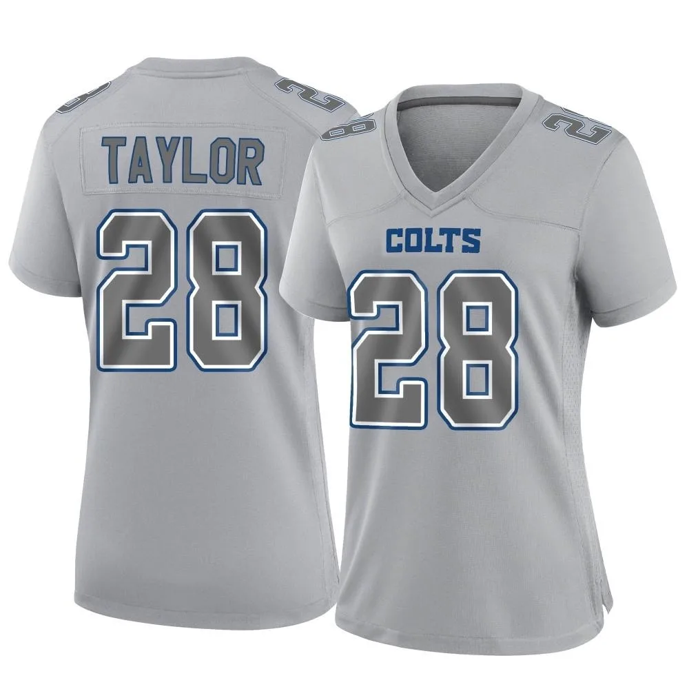 Women's Indianapolis Colts Jonathan Taylor Nike Atmosphere Fashion Game Gray Jersey Women's Indianapolis Colts Jonathan Taylor Nike Atmosphere Fashion Game Gray Jersey