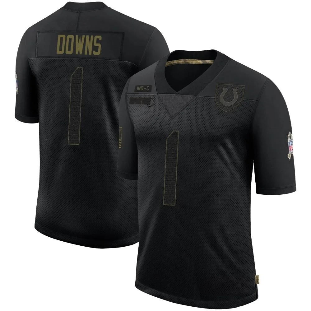 Men's Indianapolis Colts Josh Downs Nike 2020 Salute To Service Limited Black Jersey Men's Indianapolis Colts Josh Downs Nike 2020 Salute To Service Limited Black Jersey