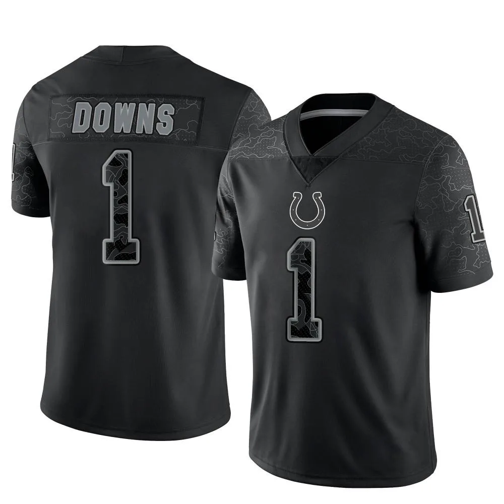 Youth Indianapolis Colts Josh Downs Nike Reflective Limited Black Jersey Youth Indianapolis Colts Josh Downs Nike Reflective Limited Black Jersey