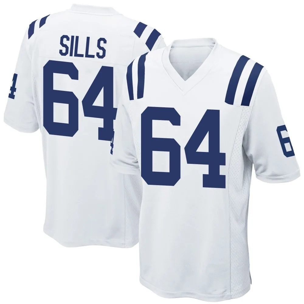 Men's Indianapolis Colts Josh Sills Nike Game White Jersey Men's Indianapolis Colts Josh Sills Nike Game White Jersey