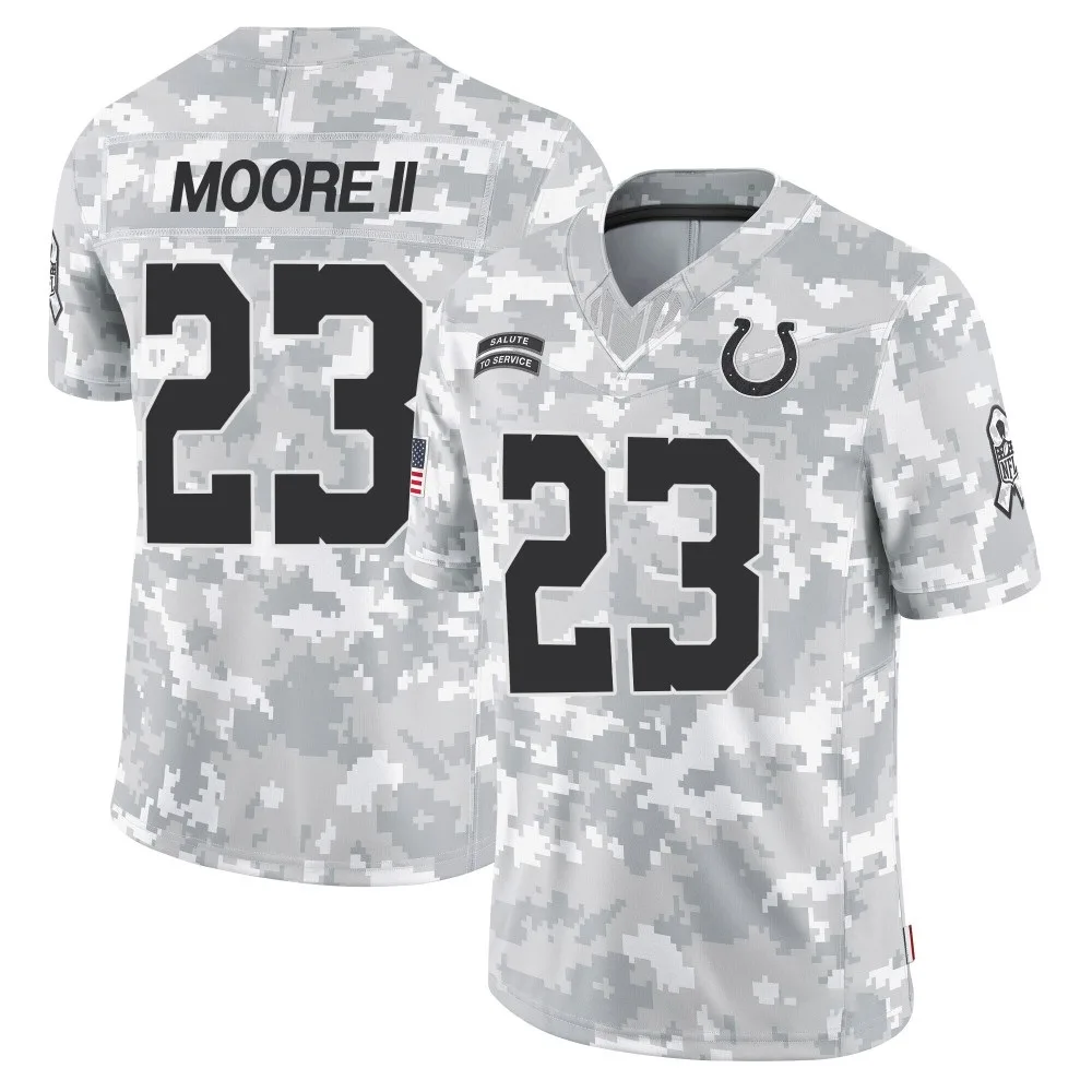 Youth Indianapolis Colts Kenny Moore Ii Nike 2024 Salute to Service Limited Arctic Camo Jersey Youth Indianapolis Colts Kenny Moore Ii Nike 2024 Salute to Service Limited Arctic Camo Jersey
