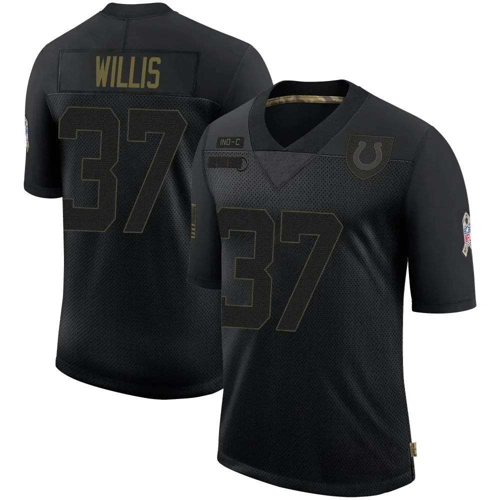 Men's Indianapolis Colts Khari Willis Nike 2020 Salute To Service Limited Black Jersey Men's Indianapolis Colts Khari Willis Nike 2020 Salute To Service Limited Black Jersey