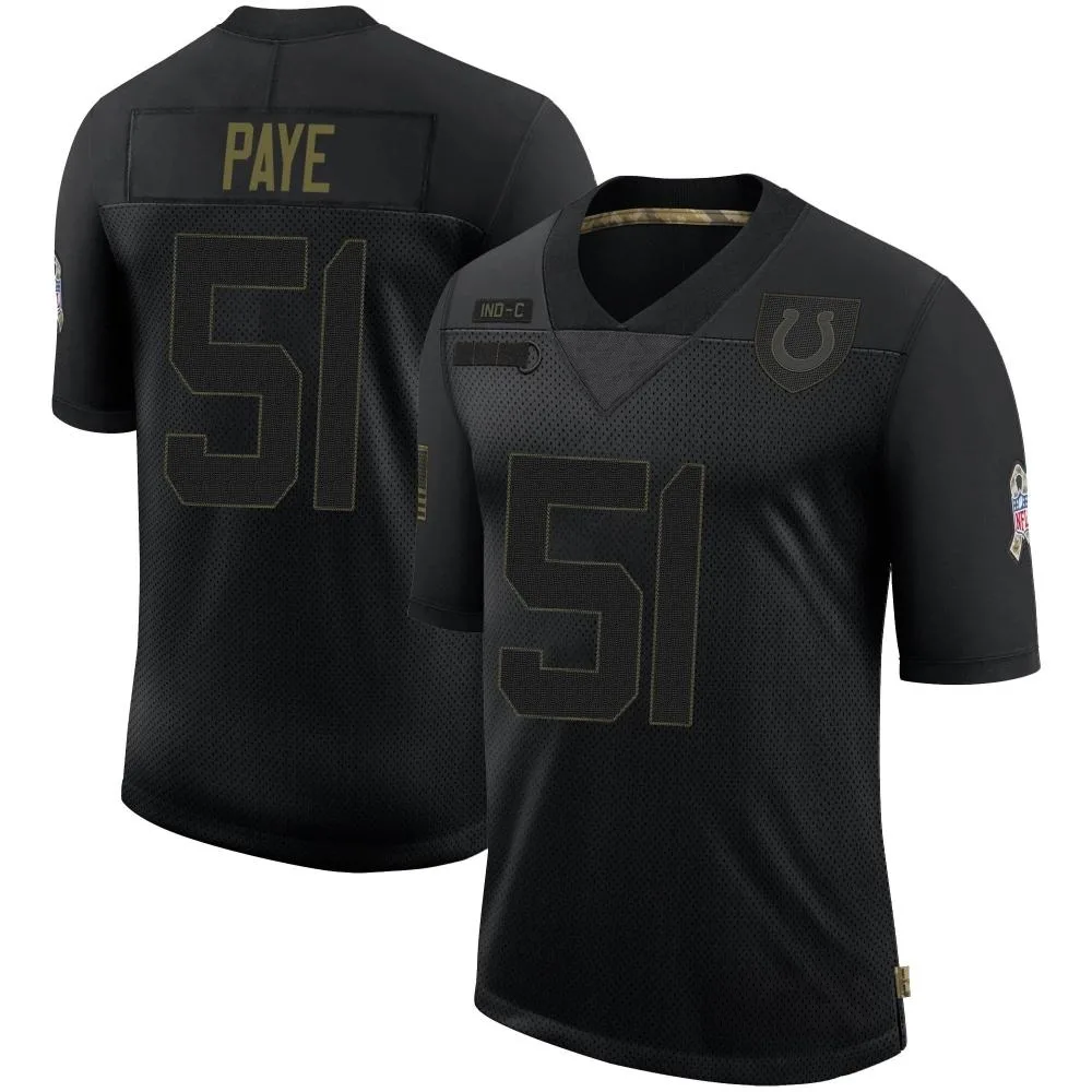 Men's Indianapolis Colts Kwity Paye Nike 2020 Salute To Service Limited Black Jersey Men's Indianapolis Colts Kwity Paye Nike 2020 Salute To Service Limited Black Jersey