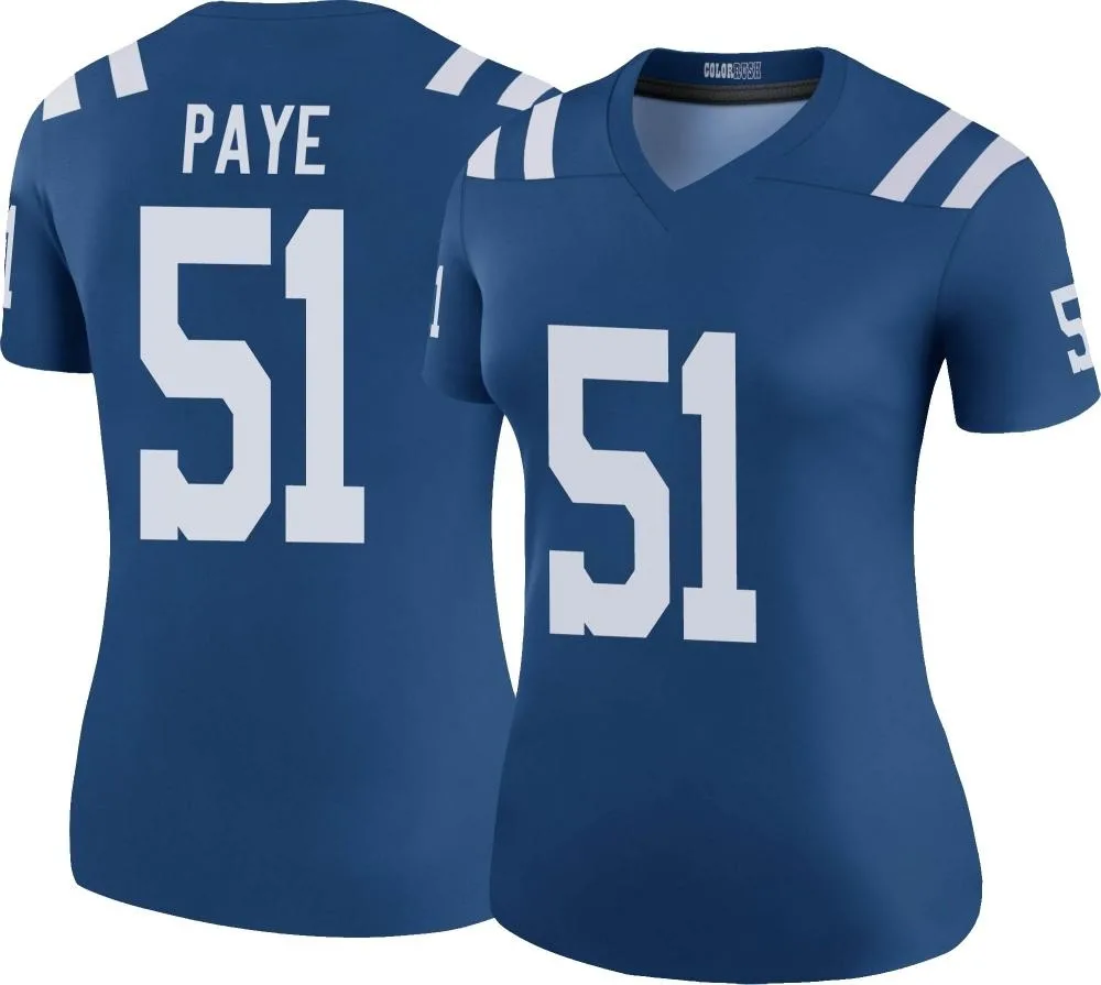 Women's Indianapolis Colts Kwity Paye Nike Color Rush Legend Royal Jersey Women's Indianapolis Colts Kwity Paye Nike Color Rush Legend Royal Jersey