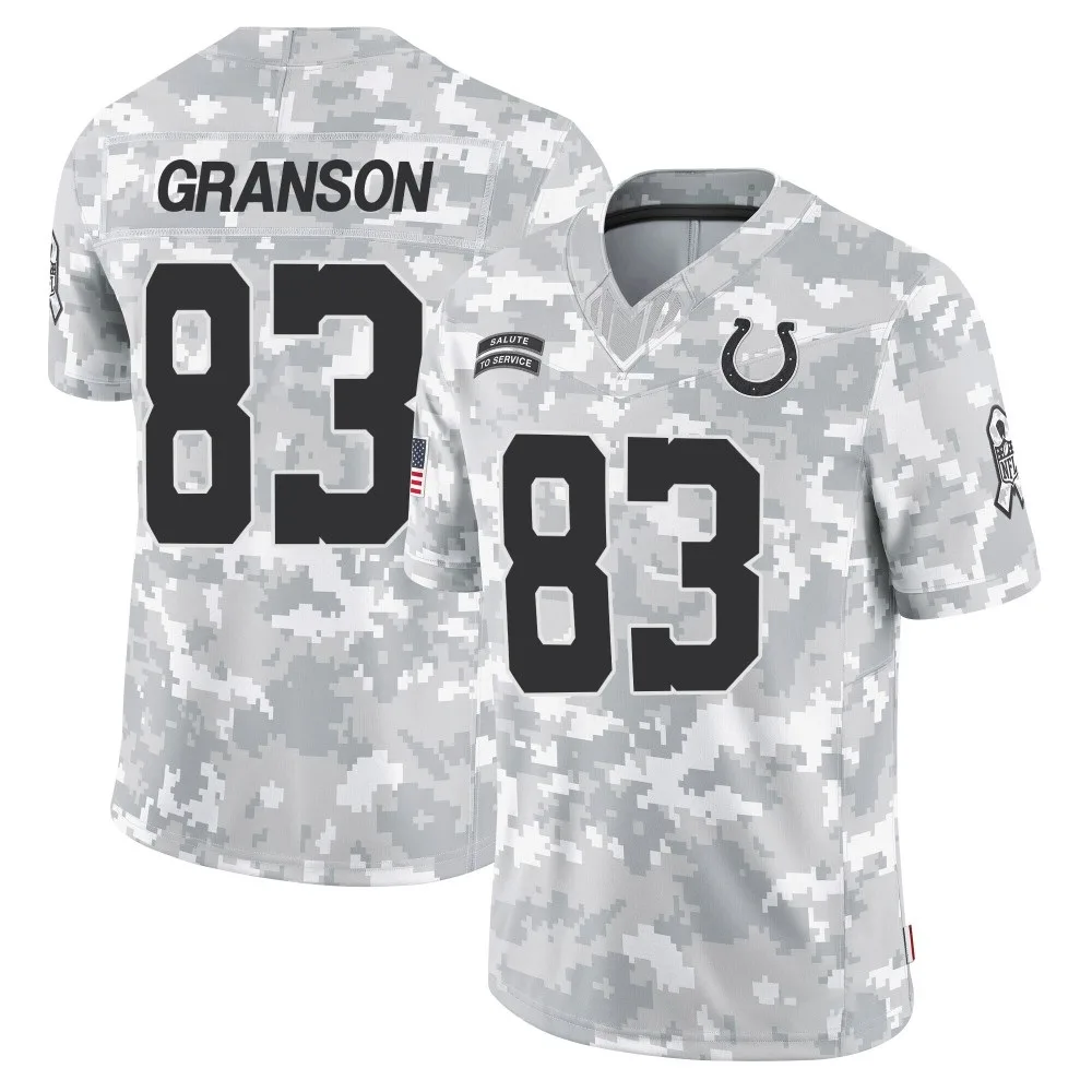 Men's Indianapolis Colts Kylen Granson Nike 2024 Salute to Service Limited Arctic Camo Jersey Men's Indianapolis Colts Kylen Granson Nike 2024 Salute to Service Limited Arctic Camo Jersey