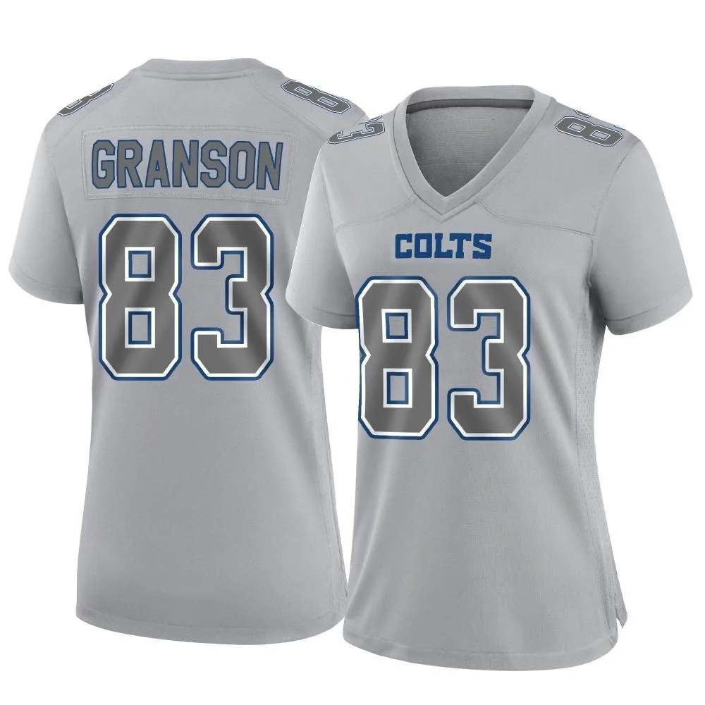 Women's Indianapolis Colts Kylen Granson Nike Atmosphere Fashion Game Gray Jersey Women's Indianapolis Colts Kylen Granson Nike Atmosphere Fashion Game Gray Jersey