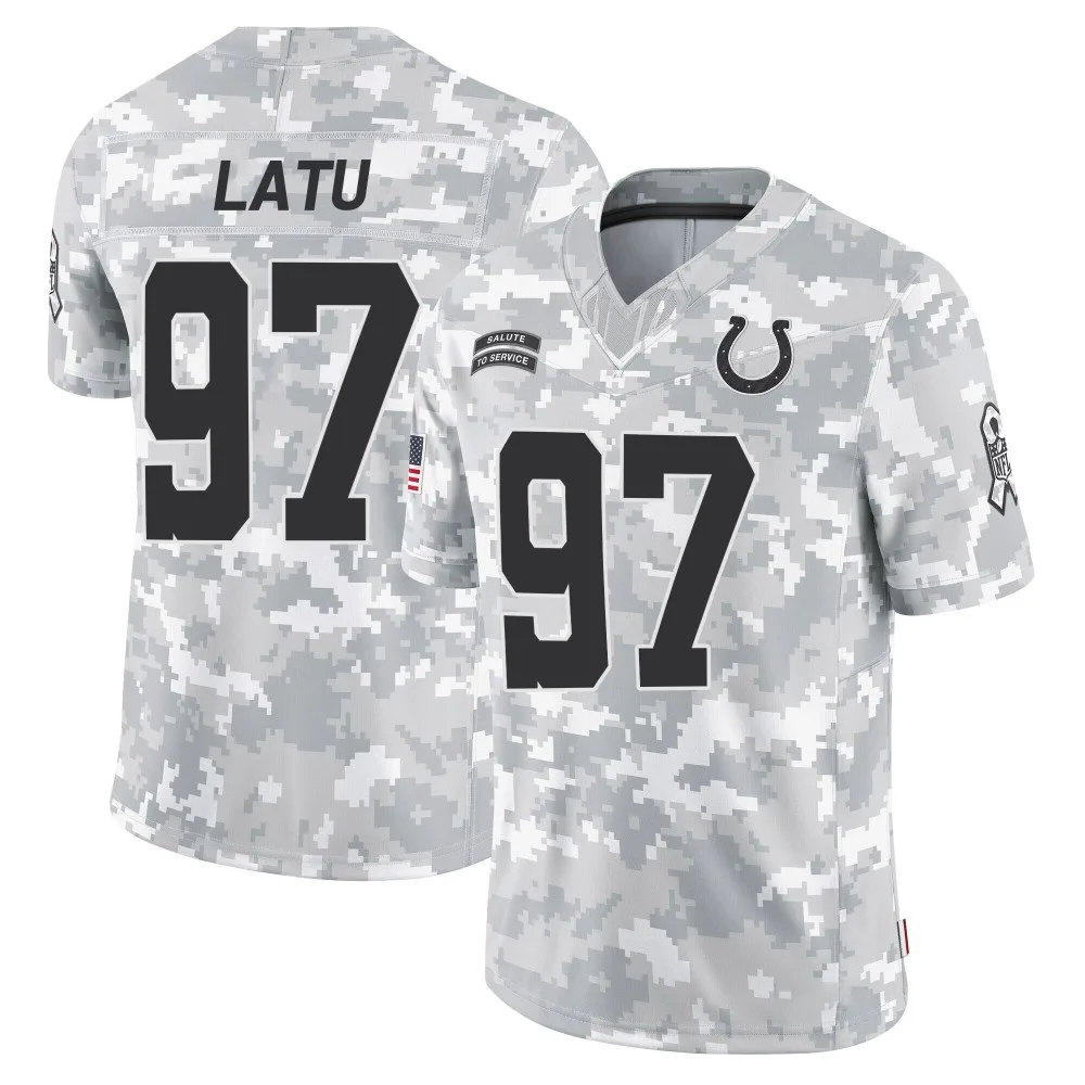 Men's Indianapolis Colts Laiatu Latu Nike 2024 Salute to Service Limited Arctic Camo Jersey Men's Indianapolis Colts Laiatu Latu Nike 2024 Salute to Service Limited Arctic Camo Jersey