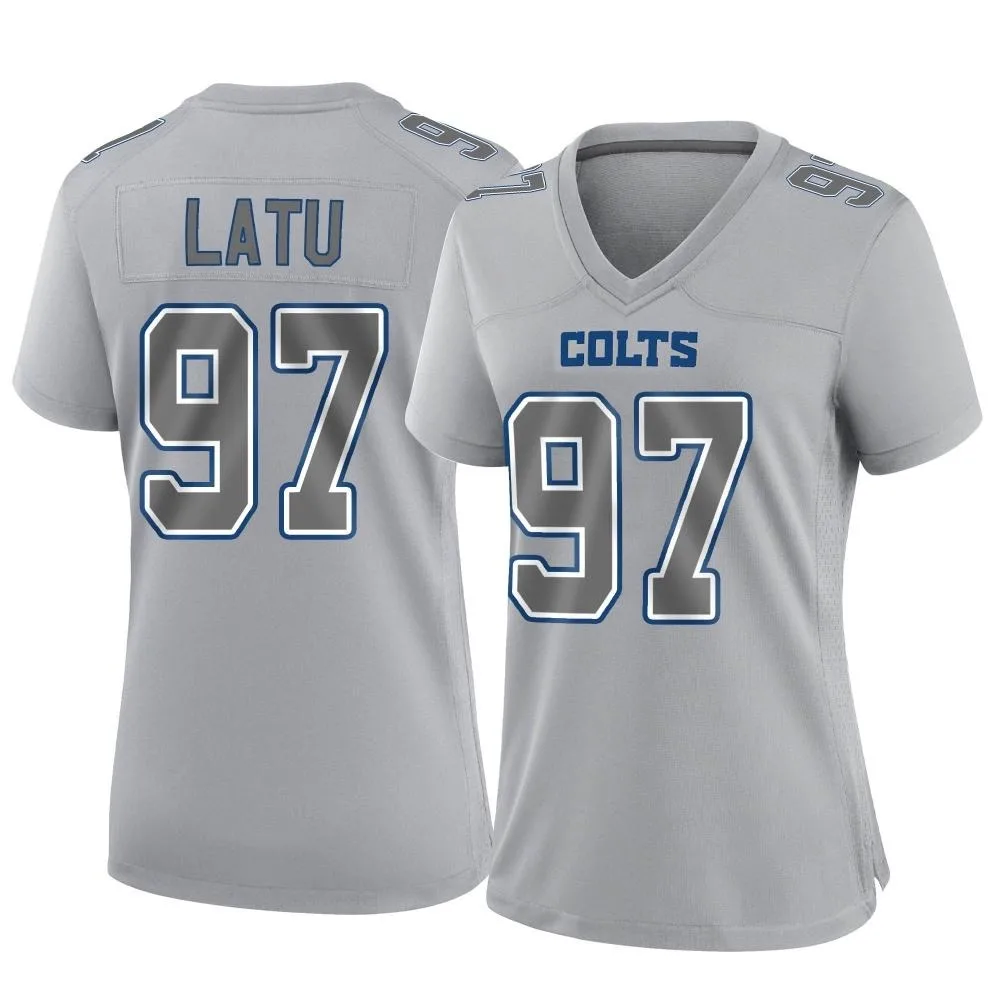 Women's Indianapolis Colts Laiatu Latu Nike Atmosphere Fashion Game Gray Jersey Women's Indianapolis Colts Laiatu Latu Nike Atmosphere Fashion Game Gray Jersey