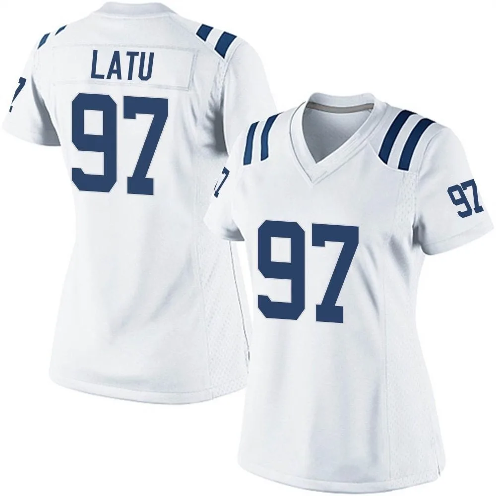 Women's Indianapolis Colts Laiatu Latu Nike Game White Jersey Women's Indianapolis Colts Laiatu Latu Nike Game White Jersey