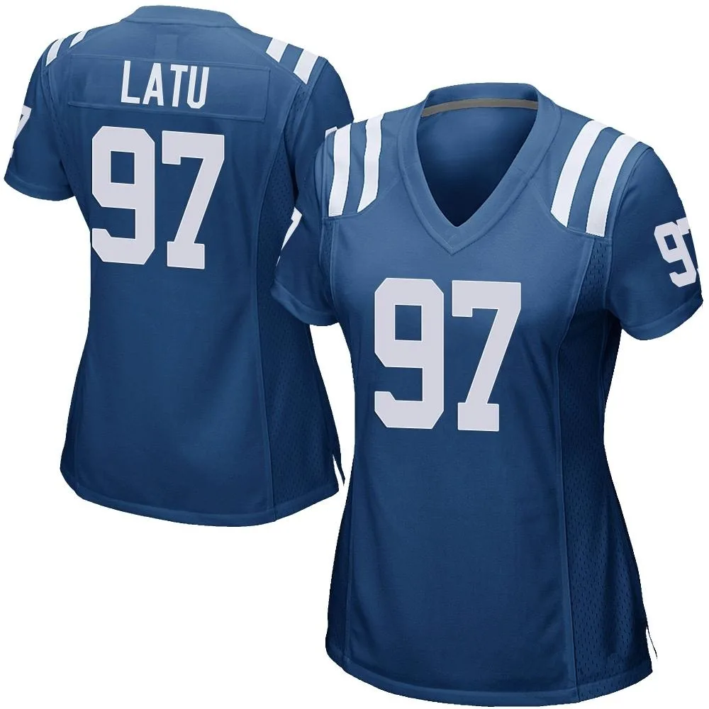 Women's Indianapolis Colts Laiatu Latu Nike Team Color Game Royal Blue Jersey Women's Indianapolis Colts Laiatu Latu Nike Team Color Game Royal Blue Jersey