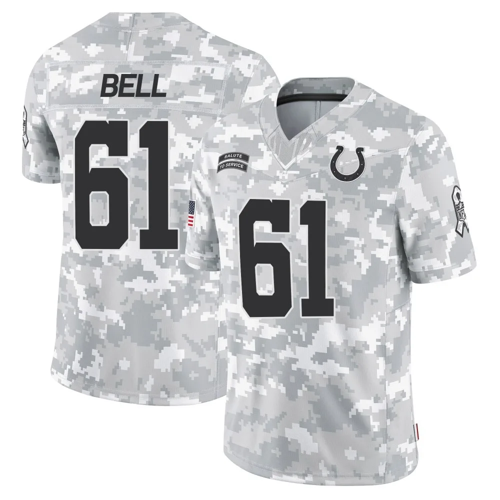 Men's Indianapolis Colts Levi Bell Nike 2024 Salute to Service Limited Arctic Camo Jersey Men's Indianapolis Colts Levi Bell Nike 2024 Salute to Service Limited Arctic Camo Jersey