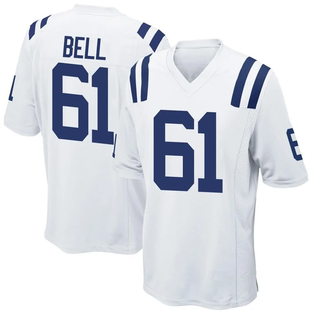 Men's Indianapolis Colts Levi Bell Nike Game White Jersey Men's Indianapolis Colts Levi Bell Nike Game White Jersey