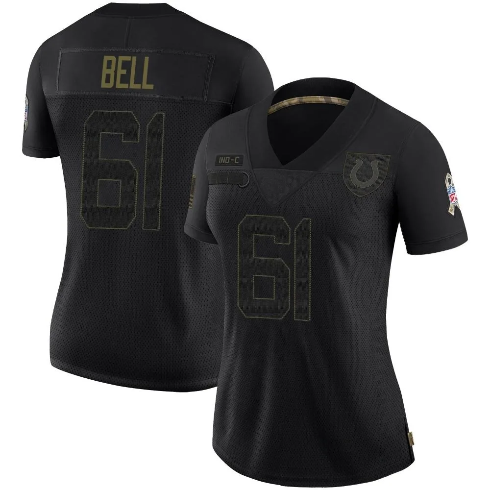 Women's Indianapolis Colts Levi Bell Nike 2020 Salute To Service Limited Black Jersey Women's Indianapolis Colts Levi Bell Nike 2020 Salute To Service Limited Black Jersey