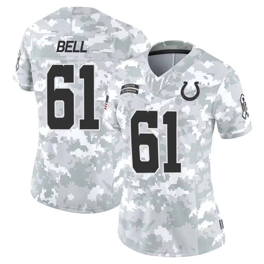 Women's Indianapolis Colts Levi Bell Nike 2024 Salute to Service Limited Arctic Camo Jersey Women's Indianapolis Colts Levi Bell Nike 2024 Salute to Service Limited Arctic Camo Jersey