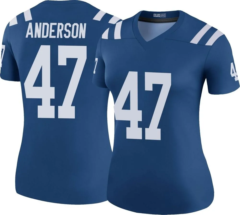 Women's Indianapolis Colts Liam Anderson Nike Color Rush Legend Royal Jersey Women's Indianapolis Colts Liam Anderson Nike Color Rush Legend Royal Jersey