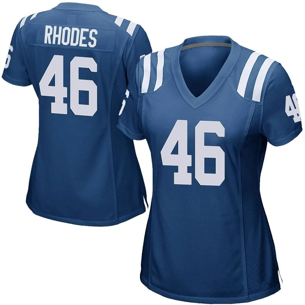Women's Indianapolis Colts Luke Rhodes Nike Team Color Game Royal Blue Jersey Women's Indianapolis Colts Luke Rhodes Nike Team Color Game Royal Blue Jersey