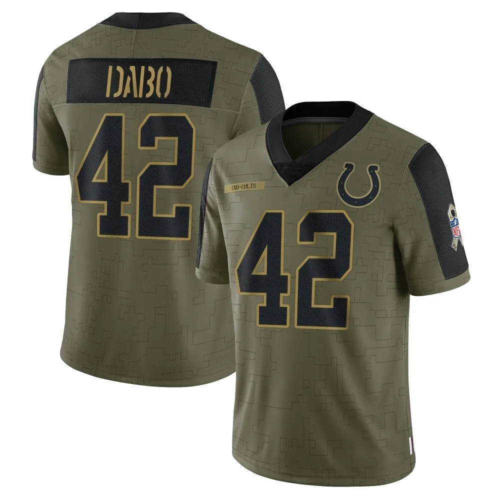 Men's Indianapolis Colts Marcel Dabo Nike 2021 Salute To Service Limited Olive Jersey Men's Indianapolis Colts Marcel Dabo Nike 2021 Salute To Service Limited Olive Jersey