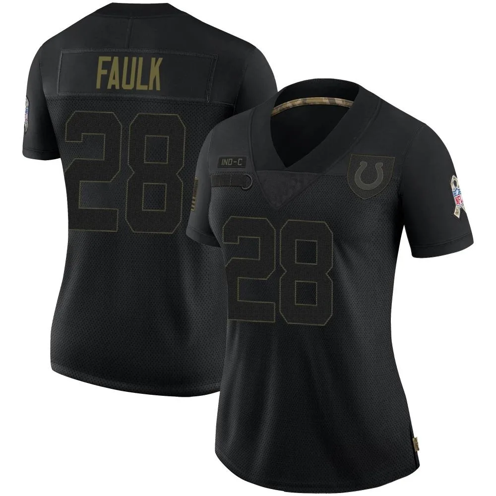 Women's Indianapolis Colts Marshall Faulk Nike 2020 Salute To Service Limited Black Jersey Women's Indianapolis Colts Marshall Faulk Nike 2020 Salute To Service Limited Black Jersey