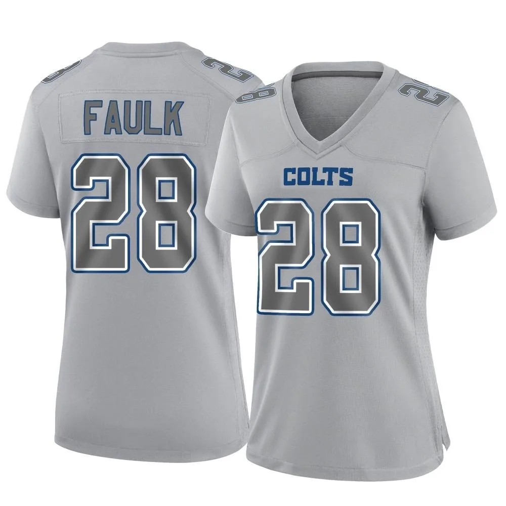 Women's Indianapolis Colts Marshall Faulk Nike Atmosphere Fashion Game Gray Jersey Women's Indianapolis Colts Marshall Faulk Nike Atmosphere Fashion Game Gray Jersey