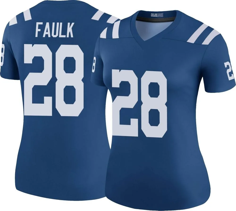 Women's Indianapolis Colts Marshall Faulk Nike Color Rush Legend Royal Jersey Women's Indianapolis Colts Marshall Faulk Nike Color Rush Legend Royal Jersey