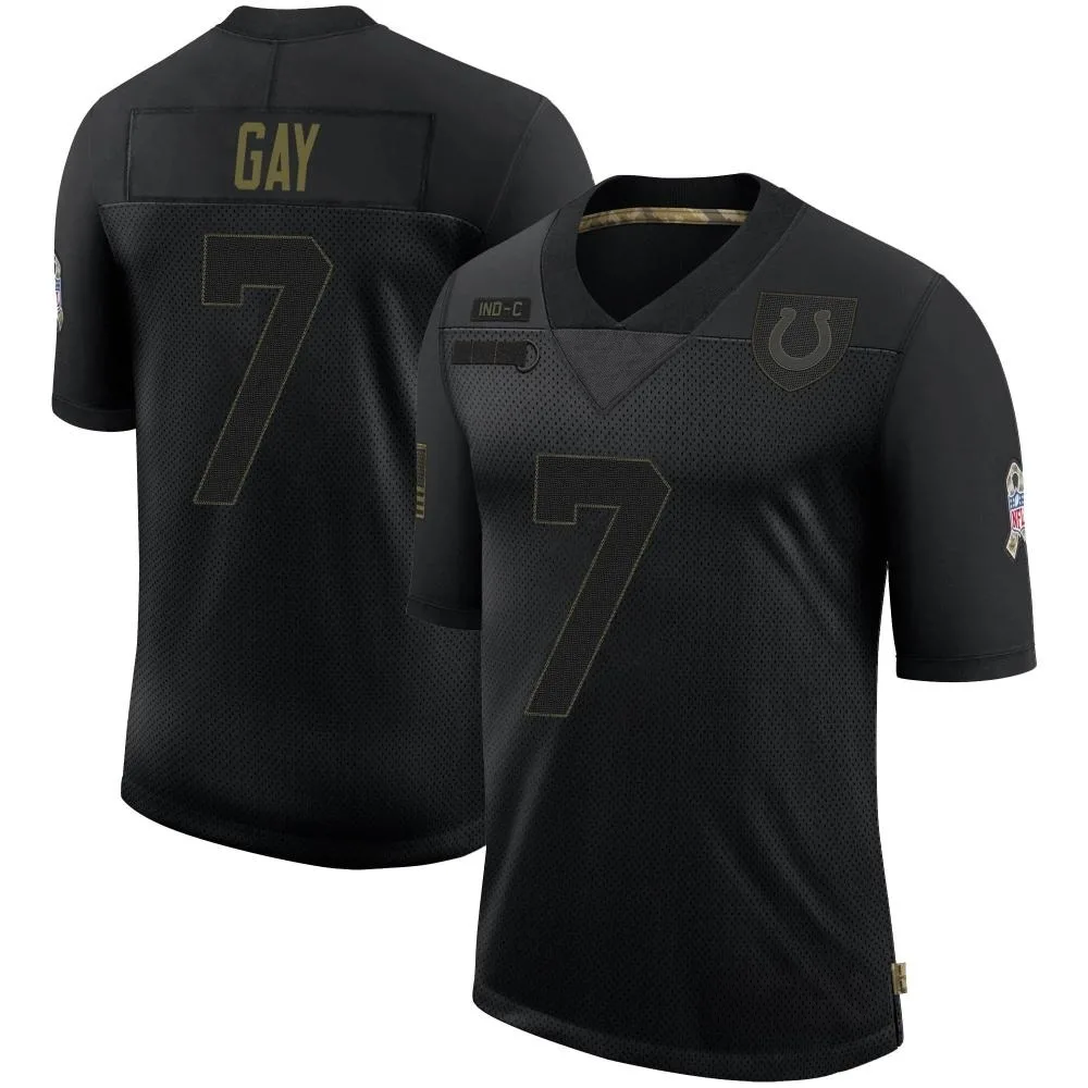 Men's Indianapolis Colts Matt Gay Nike 2020 Salute To Service Limited Black Jersey Men's Indianapolis Colts Matt Gay Nike 2020 Salute To Service Limited Black Jersey