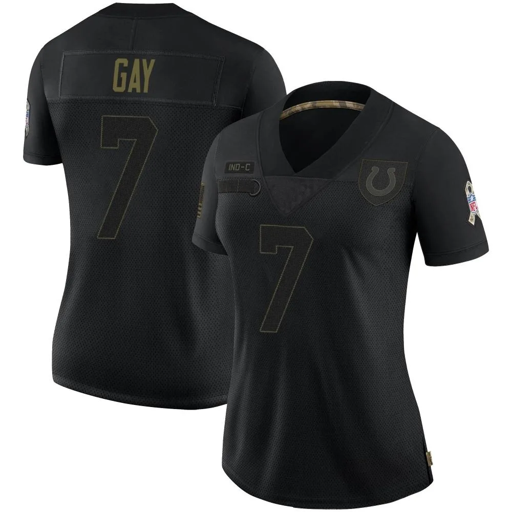 Women's Indianapolis Colts Matt Gay Nike 2020 Salute To Service Limited Black Jersey Women's Indianapolis Colts Matt Gay Nike 2020 Salute To Service Limited Black Jersey