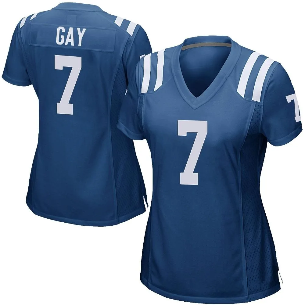 Women's Indianapolis Colts Matt Gay Nike Team Color Game Royal Blue Jersey Women's Indianapolis Colts Matt Gay Nike Team Color Game Royal Blue Jersey