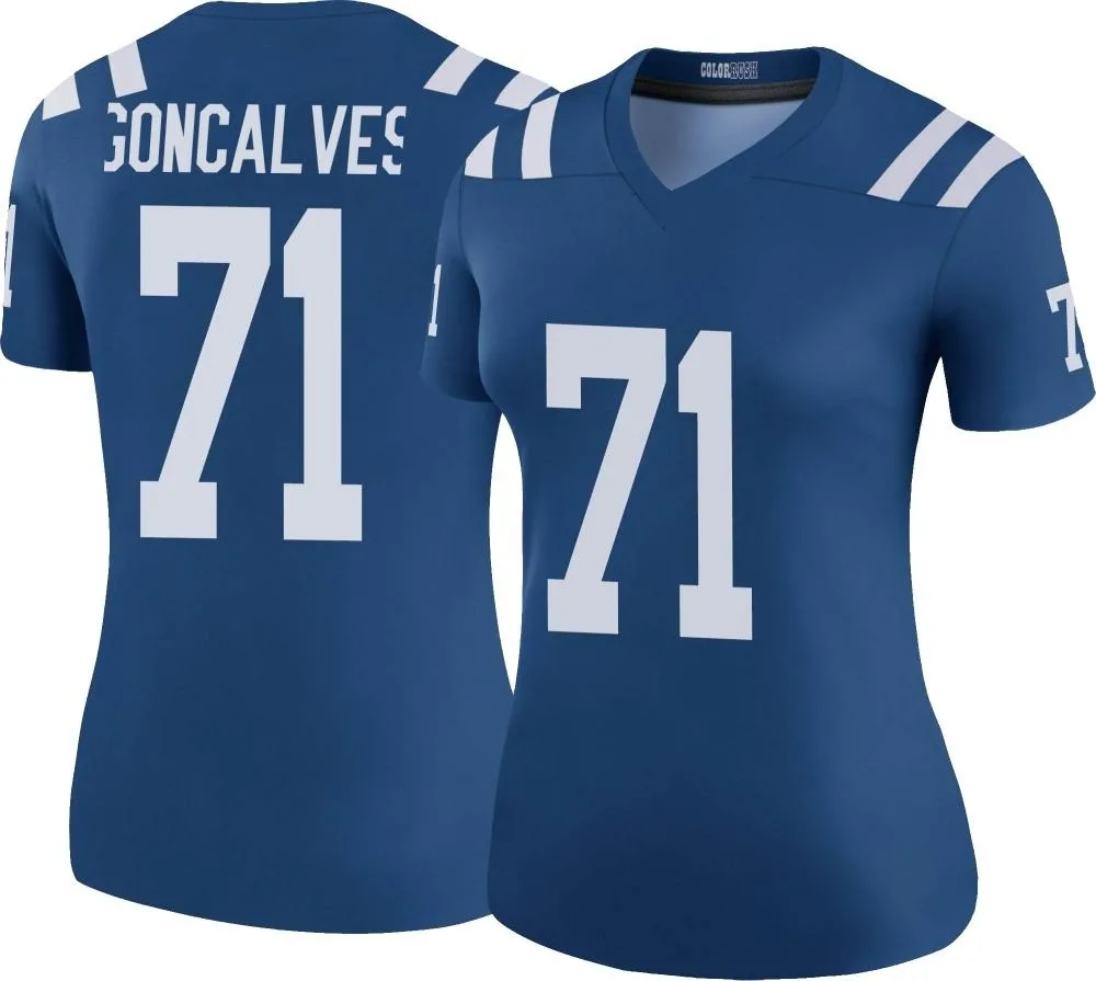 Women's Indianapolis Colts Matt Goncalves Nike Color Rush Legend Royal Jersey Women's Indianapolis Colts Matt Goncalves Nike Color Rush Legend Royal Jersey