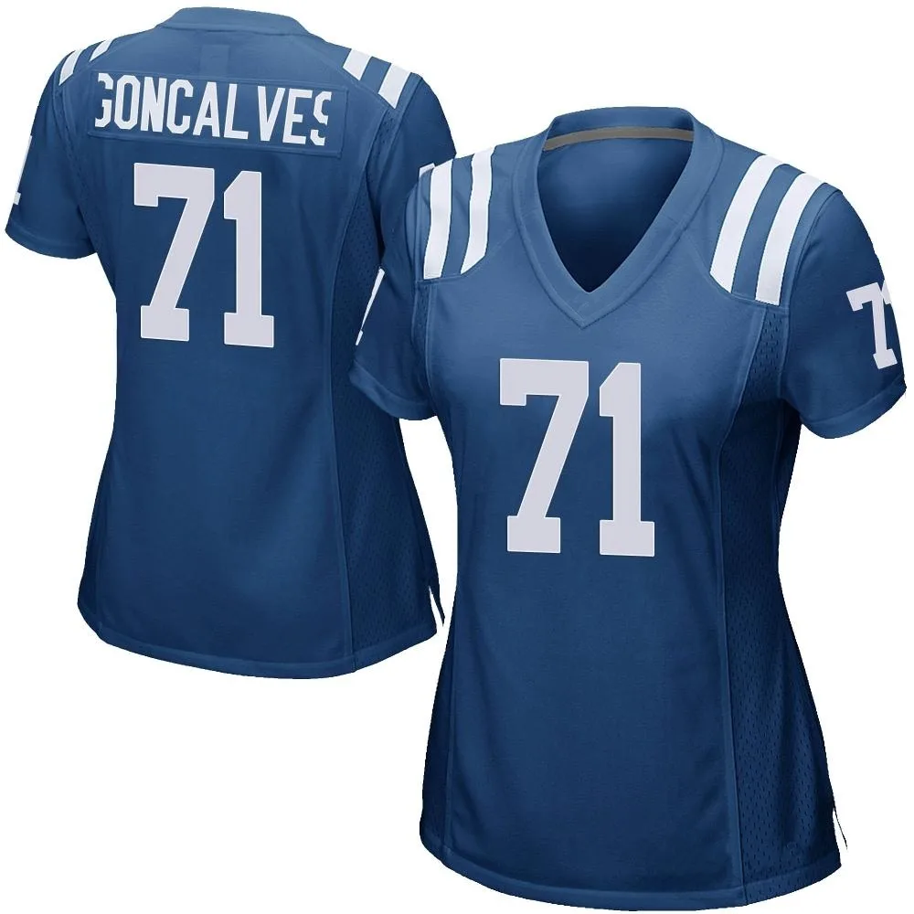 Women's Indianapolis Colts Matt Goncalves Nike Team Color Game Royal Blue Jersey Women's Indianapolis Colts Matt Goncalves Nike Team Color Game Royal Blue Jersey