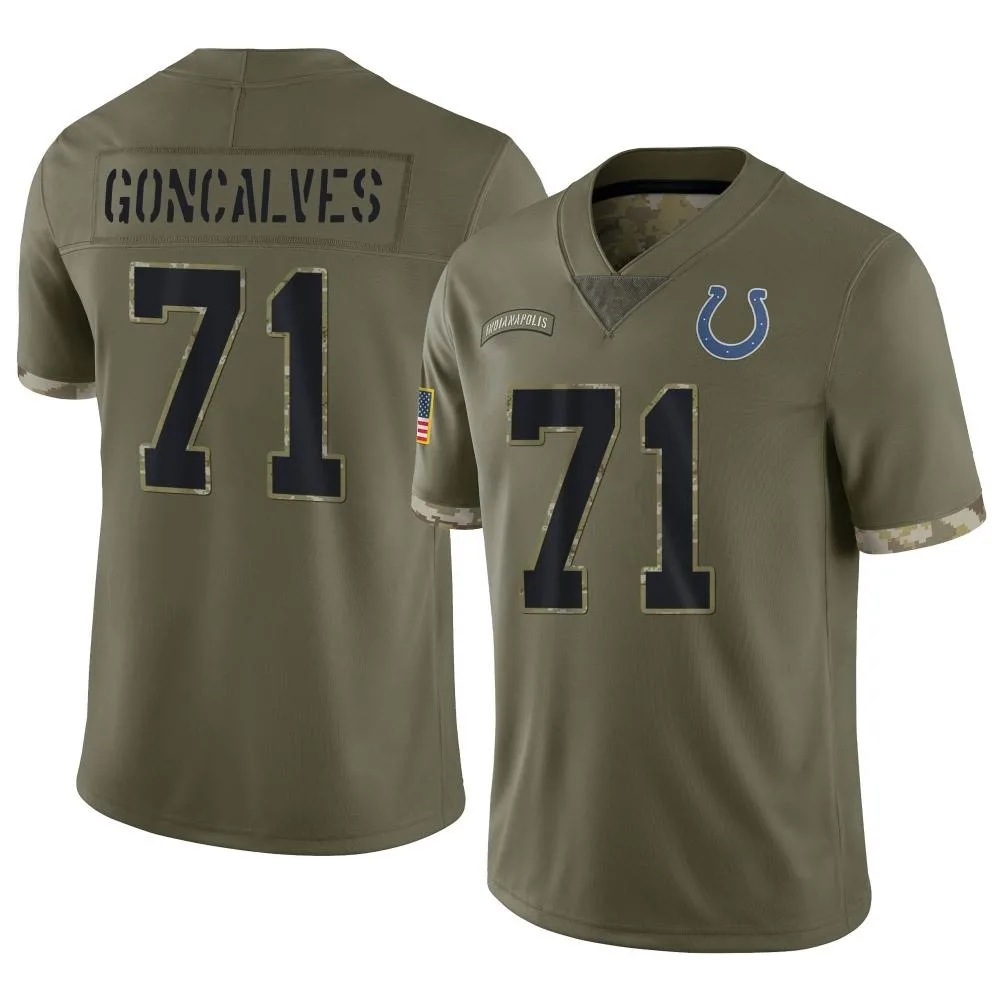 Youth Indianapolis Colts Matt Goncalves Nike 2022 Salute To Service Limited Olive Jersey Youth Indianapolis Colts Matt Goncalves Nike 2022 Salute To Service Limited Olive Jersey