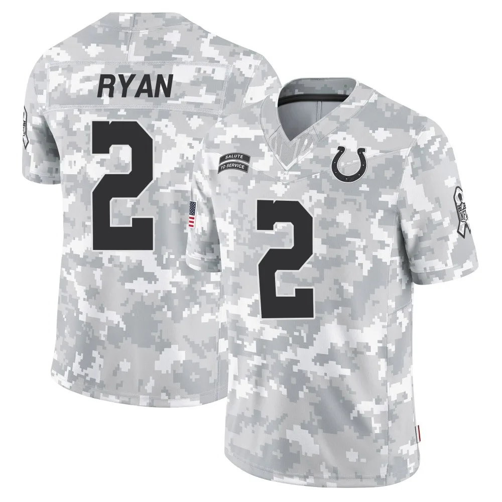 Men's Indianapolis Colts Matt Ryan Nike 2024 Salute to Service Limited Arctic Camo Jersey Men's Indianapolis Colts Matt Ryan Nike 2024 Salute to Service Limited Arctic Camo Jersey