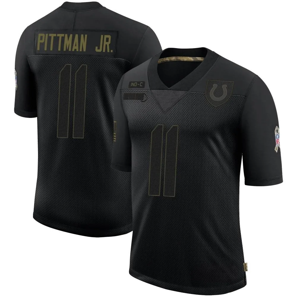 Men's Indianapolis Colts Michael Pittman Jr. Nike 2020 Salute To Service Limited Black Jersey Men's Indianapolis Colts Michael Pittman Jr. Nike 2020 Salute To Service Limited Black Jersey