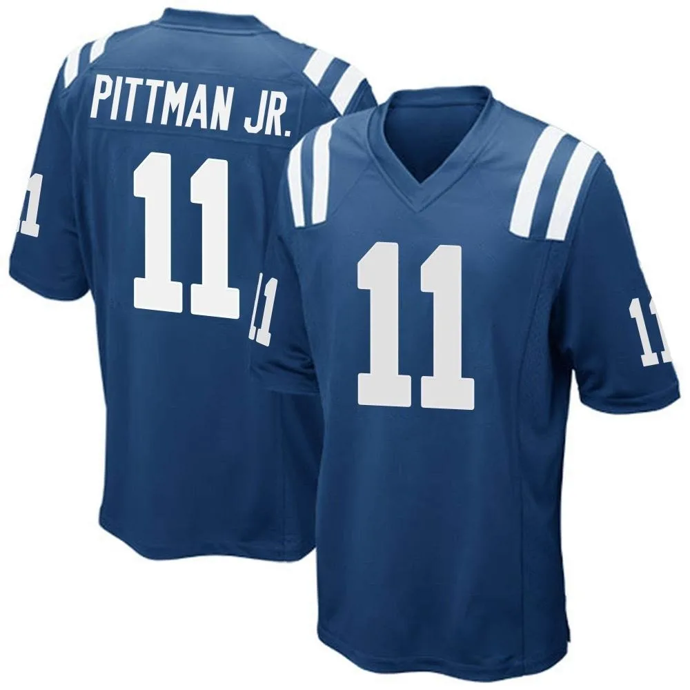 Men's Indianapolis Colts Michael Pittman Jr. Nike Team Color Game Royal Blue Jersey Men's Indianapolis Colts Michael Pittman Jr. Nike Team Color Game Royal Blue Jersey