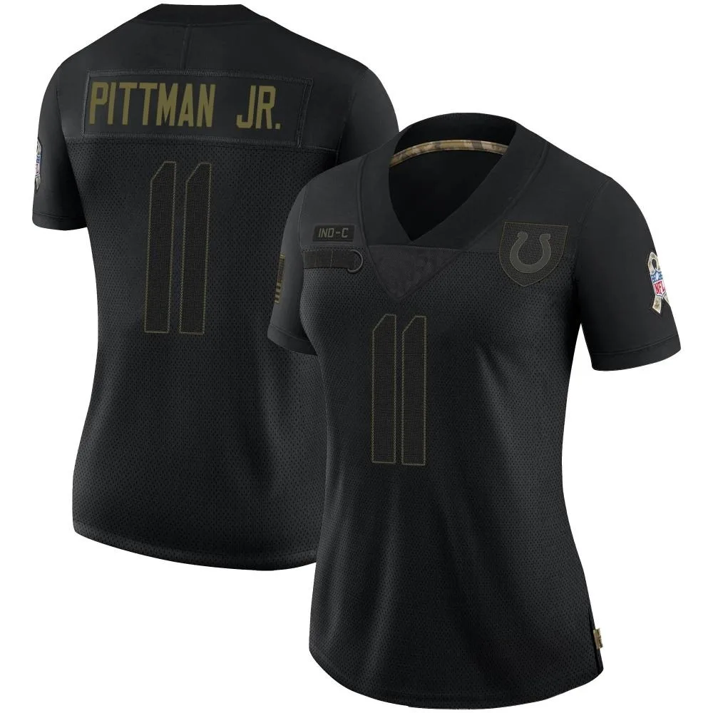 Women's Indianapolis Colts Michael Pittman Jr. Nike 2020 Salute To Service Limited Black Jersey Women's Indianapolis Colts Michael Pittman Jr. Nike 2020 Salute To Service Limited Black Jersey