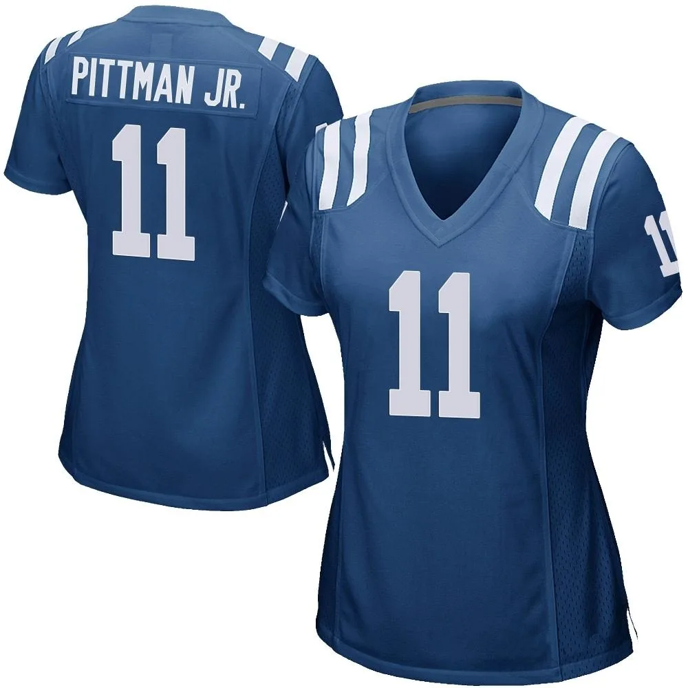 Women's Indianapolis Colts Michael Pittman Jr. Nike Team Color Game Royal Blue Jersey Women's Indianapolis Colts Michael Pittman Jr. Nike Team Color Game Royal Blue Jersey