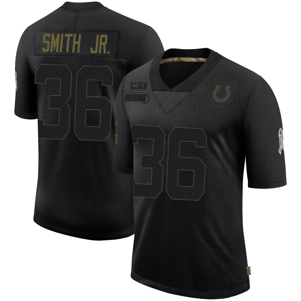 Men's Indianapolis Colts Mike Smith Jr. Nike 2020 Salute To Service Limited Black Jersey Men's Indianapolis Colts Mike Smith Jr. Nike 2020 Salute To Service Limited Black Jersey