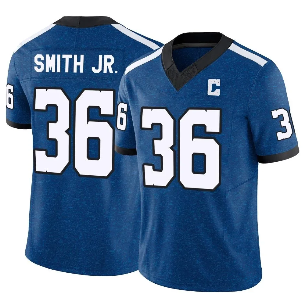 Men's Indianapolis Colts Mike Smith Jr. Nike Indiana Nights Alternate Vapor F.U.S.E. Limited Royal Jersey Men's Indianapolis Colts Mike Smith Jr. Nike Indiana Nights Alternate Vapor F.U.S.E. Limited Royal Jersey
