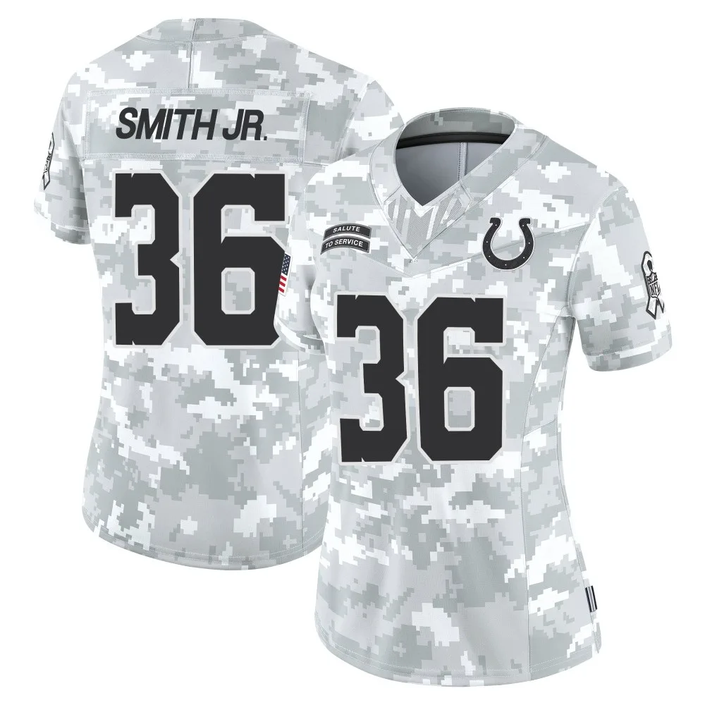 Women's Indianapolis Colts Mike Smith Jr. Nike 2024 Salute to Service Limited Arctic Camo Jersey Women's Indianapolis Colts Mike Smith Jr. Nike 2024 Salute to Service Limited Arctic Camo Jersey