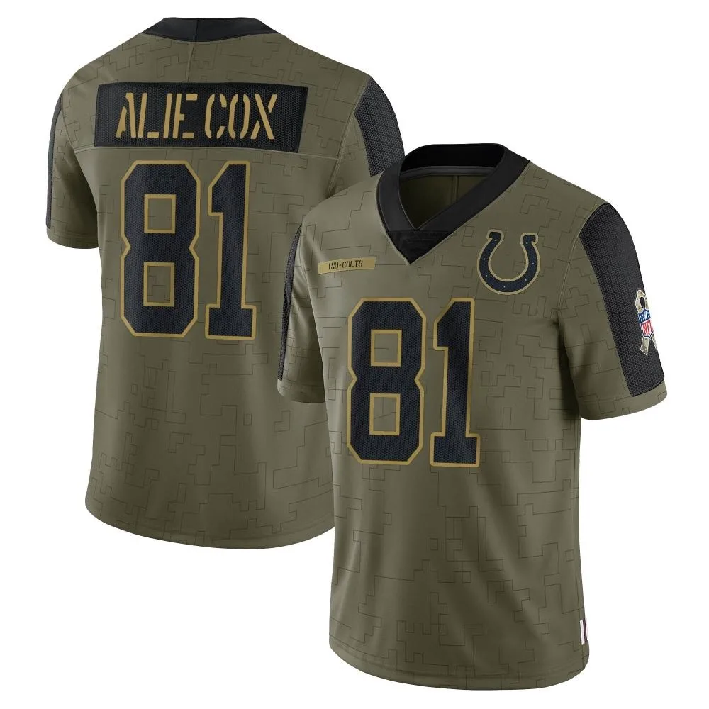Men's Indianapolis Colts Mo Alie-Cox Nike 2021 Salute To Service Limited Olive Jersey Men's Indianapolis Colts Mo Alie-Cox Nike 2021 Salute To Service Limited Olive Jersey