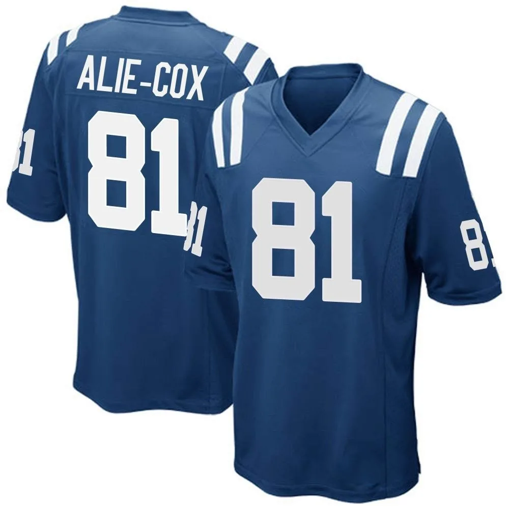 Men's Indianapolis Colts Mo Alie-Cox Nike Team Color Game Royal Blue Jersey Men's Indianapolis Colts Mo Alie-Cox Nike Team Color Game Royal Blue Jersey