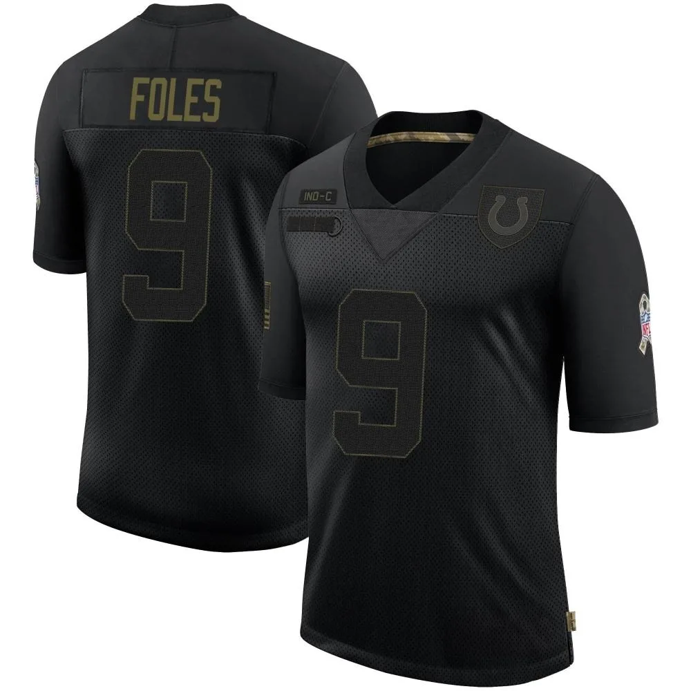 Men's Indianapolis Colts Nick Foles Nike 2020 Salute To Service Limited Black Jersey Men's Indianapolis Colts Nick Foles Nike 2020 Salute To Service Limited Black Jersey