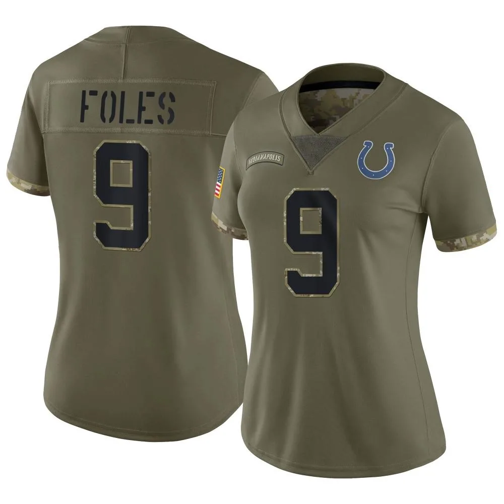 Women's Indianapolis Colts Nick Foles Nike 2022 Salute To Service Limited Olive Jersey Women's Indianapolis Colts Nick Foles Nike 2022 Salute To Service Limited Olive Jersey