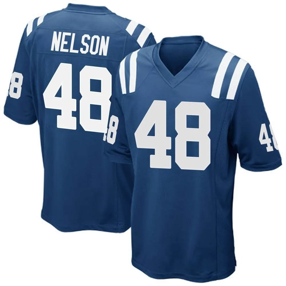 Men's Indianapolis Colts Nick Nelson Nike Team Color Game Royal Blue Jersey Men's Indianapolis Colts Nick Nelson Nike Team Color Game Royal Blue Jersey