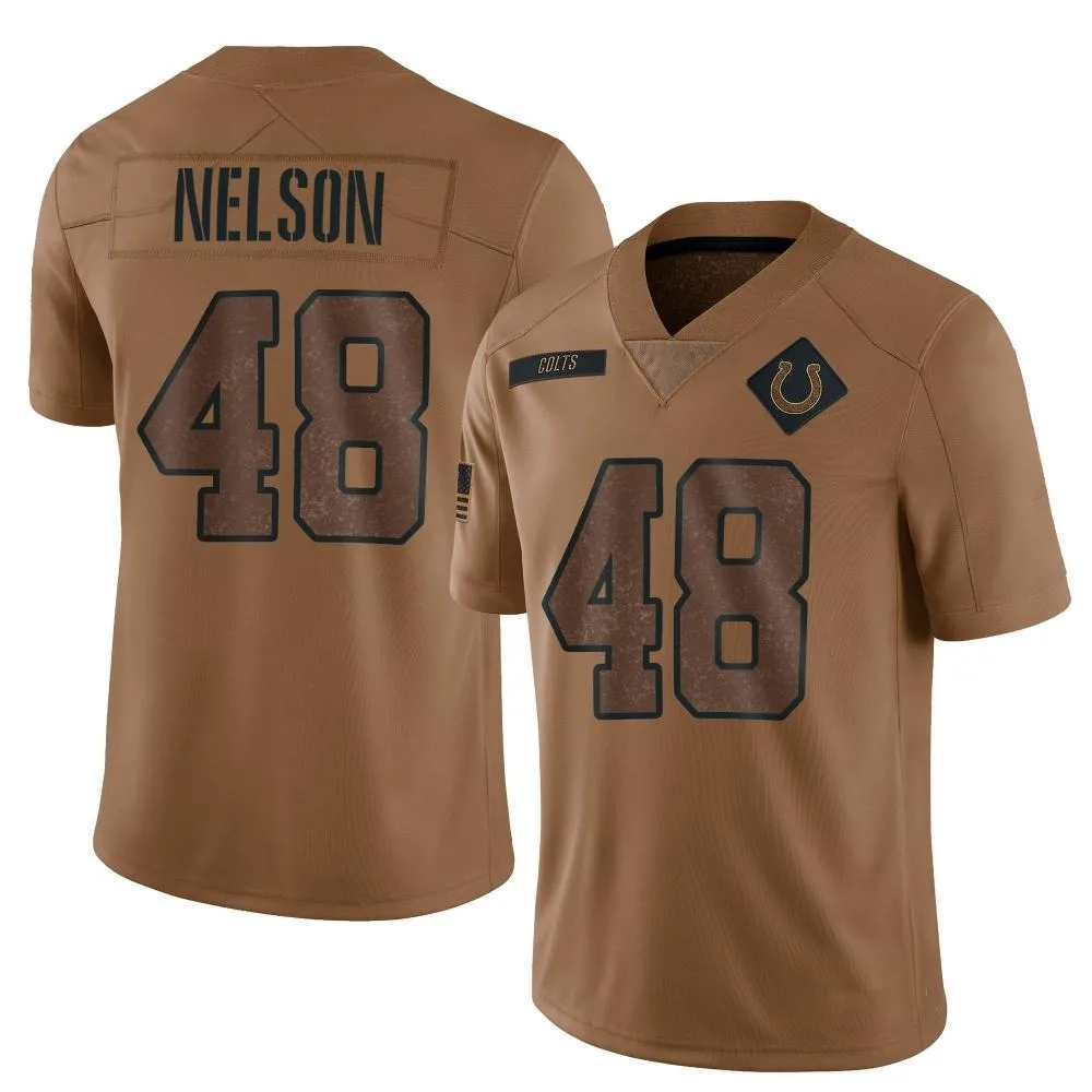Youth Indianapolis Colts Nick Nelson Nike 2023 Salute To Service Limited Brown Jersey Youth Indianapolis Colts Nick Nelson Nike 2023 Salute To Service Limited Brown Jersey