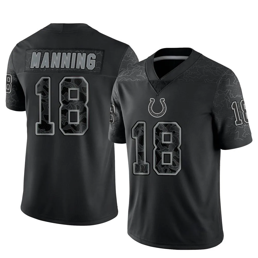 Men's Indianapolis Colts Peyton Manning Nike Reflective Limited Black Jersey Men's Indianapolis Colts Peyton Manning Nike Reflective Limited Black Jersey