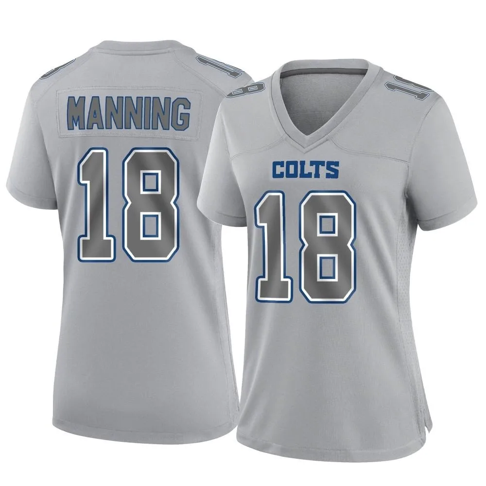 Women's Indianapolis Colts Peyton Manning Nike Atmosphere Fashion Game Gray Jersey Women's Indianapolis Colts Peyton Manning Nike Atmosphere Fashion Game Gray Jersey